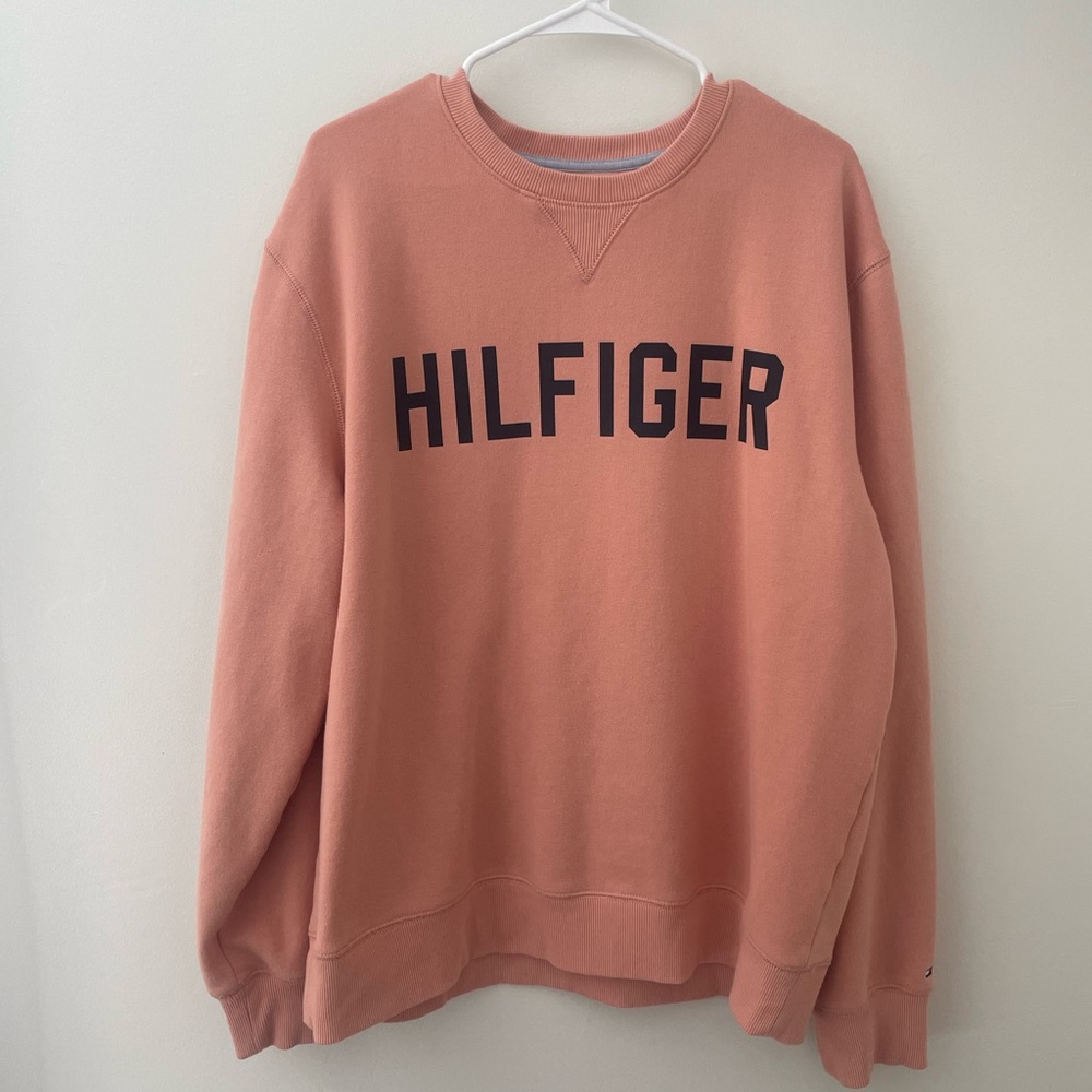 Tommy Hilfiger Coral XL Long Sleeve Crew Neck Pullover
